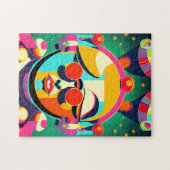 Kleurrijke Space Person Pop Art Legpuzzel (Horizontaal)