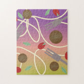 Kleurrijke Spaghetti Regenboog Ombre Legpuzzel (Verticaal)