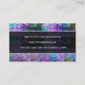 Kleurrijke Sparkles & Glitter Patroon 2 Visitekaartje (Achterkant)