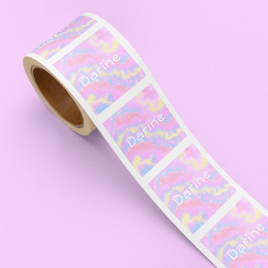 Kleurrijke Sparkles Rainbow Girly Vierkante Sticker