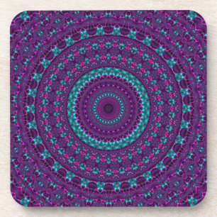 Kleurrijke Sparkly Jewel Tone Mandala digitale kun Bier Onderzetter