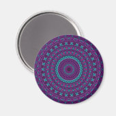 Kleurrijke Sparkly Jewel Tone Mandala digitale kun Magneet (Voorkant / Achterkant)