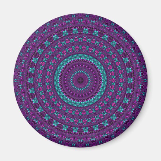 Kleurrijke Sparkly Jewel Tone Mandala digitale kun Magneet (Voorkant)