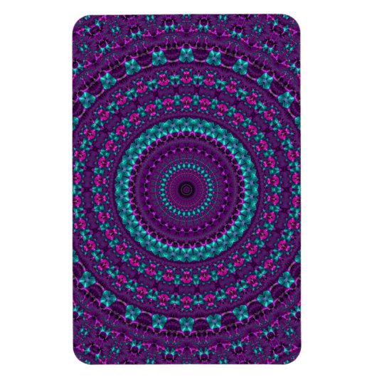 Kleurrijke Sparkly Jewel Tone Mandala digitale kun Magneet (Verticaal)