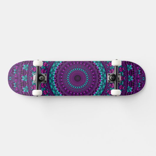 Kleurrijke Sparkly Jewel Tone Mandala digitale kun Persoonlijk Skateboard (Horizontaal)
