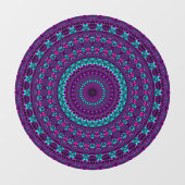 Kleurrijke Sparkly Jewel Tone Mandala digitale kun Raamsticker (Vel)