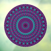 Kleurrijke Sparkly Jewel Tone Mandala digitale kun Raamsticker (Vel 3)