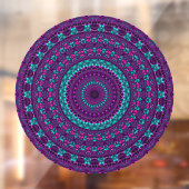 Kleurrijke Sparkly Jewel Tone Mandala digitale kun Raamsticker (Vel 2)