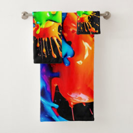 Kleurrijke Spat Abstract Bad Handdoek