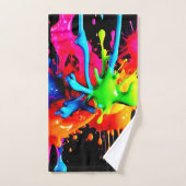 Kleurrijke Spat Abstract Bad Handdoek (Handdoek)