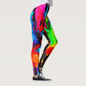Kleurrijke Spat Abstract Leggings (Rechts)