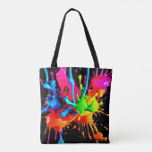 Kleurrijke Spat Abstract Tote Bag (Achterkant)
