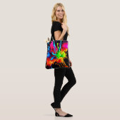 Kleurrijke Spat Abstract Tote Bag (Op model)