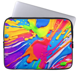 Kleurrijke Spat Kleuruitbarsting Design Laptop Sleeve