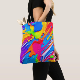 Kleurrijke Spat Kleuruitbarsting Design Tote Bag