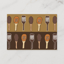 Kleurrijke Spatel Keuken Restaurant Catering Visitekaartje