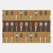 Kleurrijke Spatel Koken Keuken Eetkamer Inpakpapier Vel (Voorkant 2)