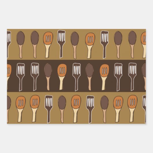 Kleurrijke Spatel Koken Keuken Eetkamer Inpakpapier Vel (Voorkant 2)