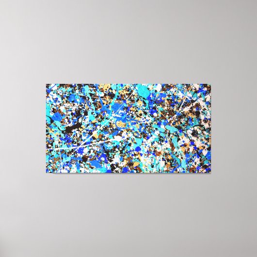 KLEURRIJKE SPATPLAAT XIII - Action painting - Canvas Afdruk (Voorkant)