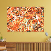 KLEURRIJKE SPATPLAAT XLVII - Action painting - Canvas Afdruk (Insitu (Woonkamer))