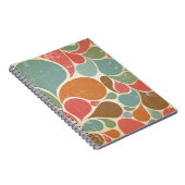 Kleurrijke spatten: Abstract retro patroon. Notitieboek (Rechterzijde)