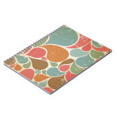 Kleurrijke spatten: Abstract retro patroon. Notitieboek (Linkerzijde)
