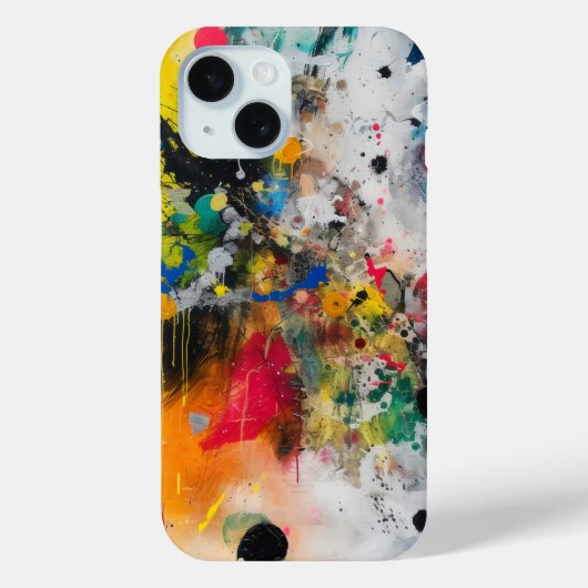 Kleurrijke spatten Abstracte kunst Case-Mate iPhone Case (Achterkant)