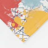 Kleurrijke spattexturen fleece deken (Hoek)