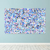 KLEURRIJKE SPATTIER XVI - Action painting -Abstrac Canvas Afdruk (Insitu (Houten vloer))