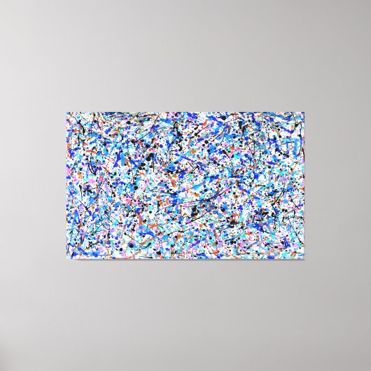 KLEURRIJKE SPATTIER XVI - Action painting -Abstrac Canvas Afdruk (Voorkant)