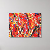 KLEURRIJKE SPATTLER LXIV - Action painting - Canvas Afdruk (Voorkant)