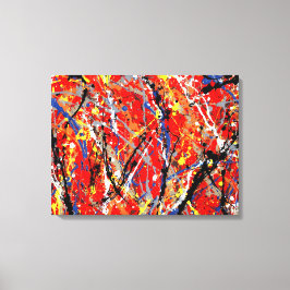 KLEURRIJKE SPATTLER LXIV - Action painting - Canvas Afdruk