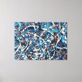KLEURRIJKE SPATTLER LXVII - Action painting - Canvas Afdruk (Voorkant)