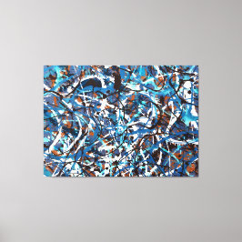 KLEURRIJKE SPATTLER LXVII - Action painting - Canvas Afdruk