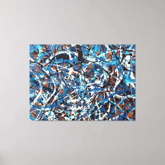 KLEURRIJKE SPATTLER LXVII - Action painting - Canvas Afdruk (Voorkant)