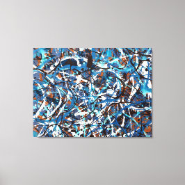 KLEURRIJKE SPATTLER LXVII - Action painting - Canvas Afdruk