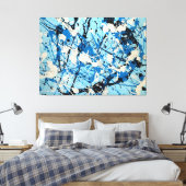 KLEURRIJKE SPATTLER LXX - Action painting -Abstrac Canvas Afdruk (Insitu (Slaapkamer))