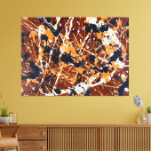 KLEURRIJKE SPATTLER LXXI - Action painting - Canvas Afdruk (Insitu (Woonkamer))