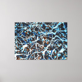 KLEURRIJKE SPATTLER LXXIII - Action painting - Canvas Afdruk