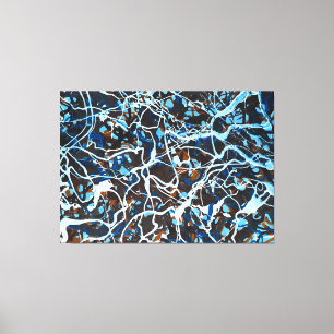 KLEURRIJKE SPATTLER LXXIII - Action painting - Canvas Afdruk