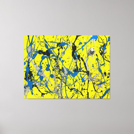 KLEURRIJKE SPATTLER LXXIV - Action painting - Canvas Afdruk (Voorkant)