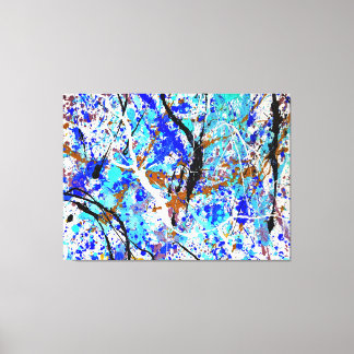 KLEURRIJKE SPATTLER LXXIX - Action painting - Canvas Afdruk