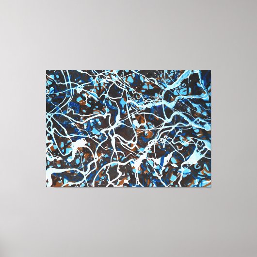 KLEURRIJKE SPATTLING LXXIII - Action painting - Canvas Afdruk (Voorkant)