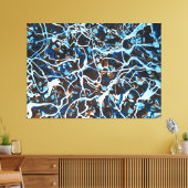 KLEURRIJKE SPATTLING LXXIII - Action painting - Canvas Afdruk (Insitu (Woonkamer))