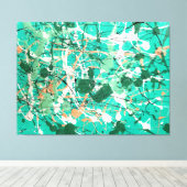 KLEURRIJKE SPATTLIV - Action painting -Abstract- Canvas Afdruk (Insitu (Houten vloer))