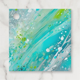 Kleurrijke Spatverf Kunst Cadeautags Bedankjes Labels