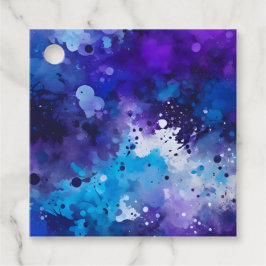 Kleurrijke Spatverf Kunst Cadeautags Bedankjes Labels