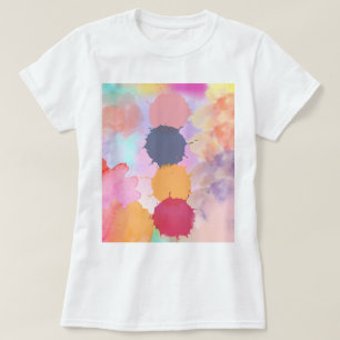 Kleurrijke spatverf t-shirt