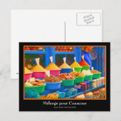 Kleurrijke specerijenmarkt in Marrakesh, Marokko Briefkaart (Voorkant / Achterkant)