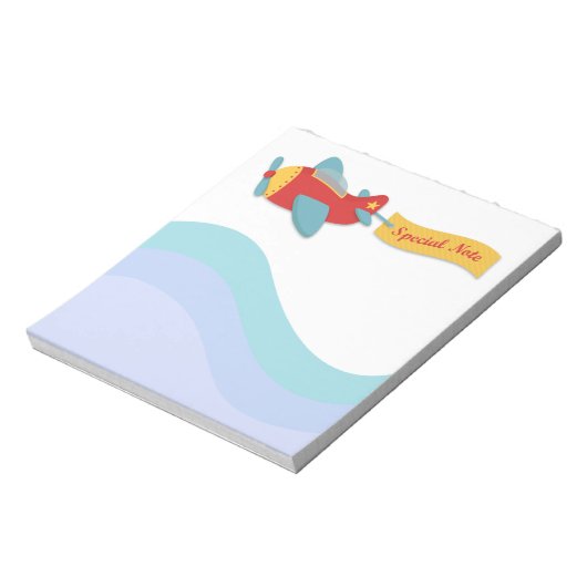 Kleurrijke speciale aantekening van het vliegtuig  notitieblok (Linkerzijde)